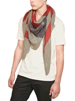 JOHN VARVATOS - AMERIKA FLAGGE DRUCK MODAL & SEIDEN SCHAL - MULTI BEIGE
