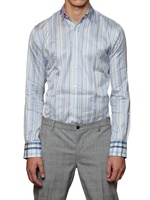 ETRO - POPELIN MULTI DRUCK HEMD REGULAR FIT - BLAU