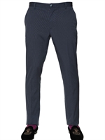 ETRO - 19CM STRETCH TEXTURED COTTON TROUSERS - BLUE