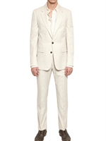 MAISON MARTIN MARGIELA - ABITO SLIM FIT IN TWEED DI COTONE E SETA - BEIGE