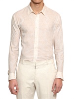 MAISON MARTIN MARGIELA - EXCLUSIVE PRINTED LIGHT POPLIN SHIRT - BEIGE