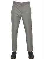 MAISON MARTIN MARGIELA - 18CM HERRINGBONE COTTON TROUSERS - GREY