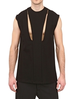 MUGLER - STRETCH MILANO VISKOSE JERSEY T-SHIRT - SCHWARZ