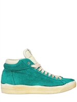 CYCLE - SNEAKERS IN CAMOSCIO E TECHNO NYLON - VERDE