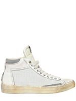 CYCLE - SNEAKERS IN PELLE PERFORATA - BIANCO/GRIGIO