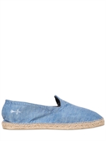 MANEBÌ - ESPADRILLE-LOAFERS AUS BAUMWOLLE MIT DENIM-EFFEKT - HELLBLAU