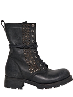 JEFFREY CAMPBELL - 40MM HALEN SPIKED LEATHER BOOTS - BLACK