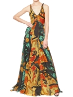 MAIYET - HANDBEDRUCKTES KLEID AUS SEIDENCHIFFON - MULTI