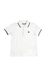 DIOR - EMBROIDERED LOGO PIQUET POLO - WHITE