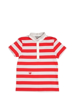 DIOR - STRIPED JERSEY POLO - RED