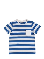 DIOR - STRIPED JERSEY T-SHIRT - BLUETTE