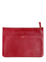 GIORGIO ARMANI - BUSTA GRANDE IN PELLE - ROSSO
