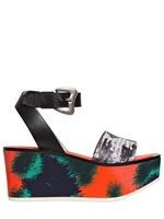 KENZO - ZEPPE IN PELLE E SERPENTE 80MM - VARIOPINTO
