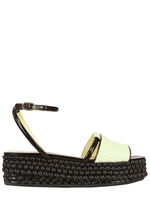 POLLINI BY NICHOLAS KIRKWOOD - ZEPPE IN PELLE E VERNICE 55MM - LIME/BLACK
