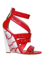 CASADEI - ZEPPE IN SERPENTE PER PRABAL GURUNG 120MM - ROSSO