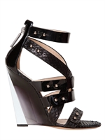 CASADEI - ZEPPE IN SERPENTE PER PRABAL GURUNG 120MM - NERO