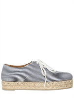 CASTAÑER - SNEAKERS IN TELA DI COTONE A RIGHE 25MM - BLU/BIANCO