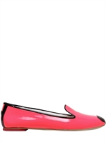 HOGAN,KATIE GRAND LOVES HOGAN - 10MM PATENT LEATHER LOAFERS - FUCHSIA/BLACK