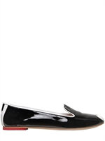 HOGAN,KATIE GRAND LOVES HOGAN - 10MM PATENT LEATHER LOAFERS - BLACK/WHITE