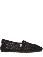 TOMS - 10MM COTTON CROCHET LOAFERS - BLACK