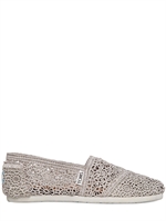TOMS - 10MM COTTON CROCHET LOAFERS - GREY