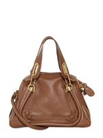 CHLOE' - MINI PARATY GRAINED LEDER HANDTASCHE - BARK