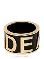 DSQUARED - DEAN & DAN EMAILLIERTE MESSING RIGID ARMREIF - SCHWARZ