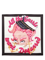 DSQUARED - SCIARPA IN RASO DI SETA STAMPA DSQUARED - MULTICOLORE