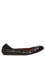 LANVIN - 10MM LEATHER BALLERINA FLATS - BLACK