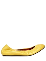 LANVIN - 10MM LEATHER BALLERINA FLATS - YELLOW