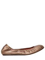 LANVIN - 10MM GLÄNZENDE LEDER BALLERINAS - BRONZE