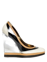 LANVIN - ZEPPE IN PELLE CON PLEXIGLASS 130MM - MULTICOLORE