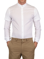 KRIS VAN ASSCHE - T-SHIRT AUS BAUMWOLLPOPELINE UND JERSEY - WEIß