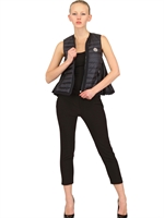 MONCLER CAPSULE FEMME - HITOMI RUFFLED NYLON VEST - NAVY