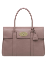 MULBERRY - BAYSWATER GLÄNZENDE LEDER HANDTASCHE - DUNKLES ROUGE