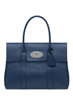 MULBERRY - BAYSWATER LEDERHANDTASCHE MIT NARBENDRUCK - DUNKELBLAU