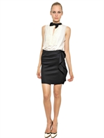 LANVIN - TOP IN JERSEY DI BAMBOO - AVORIO/NERO