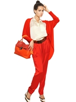 LANVIN - CARDIGAN IN LANA MERINO EXTRA SOTTILE - ROSSO