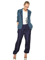 LANVIN - GIACCA IN TWEED DI COTONE - TURCHESE