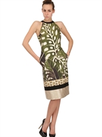 GIAMBATTISTA VALLI - KLEID AUS LUREXBROKAT MIT SHANTUNGSEIDE - MULTI