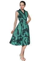 GIAMBATTISTA VALLI - BEDRUCKTES KLEID AUS BAUMWOLLPOPELINE - MULTI GRÜN