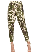 GIAMBATTISTA VALLI - JUNGLE PRINTED SILK SHANTUNG TROUSERS - MULTI