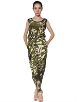 GIAMBATTISTA VALLI - SEIDEN-CREPE DE CHINE-TOP MIT DSCHUNGELDRUCK - MULTI