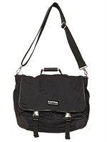 EASTPAK BY KRIS VAN ASSCHE - COTTON CANVAS MESSANGER BAG - BLACK