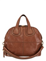 GIVENCHY - MEDIUM NIGHTINGALE ZANZI LEATHER BAG - BROWN