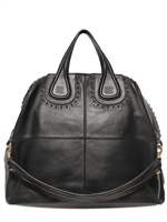 GIVENCHY - LARGE NIGHTINGALE STUDDED NAPPA BAG - BLACK