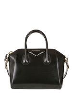 GIVENCHY - SMALL ANTIGONA SHINY SMOOTH LEATHER BAG - BLACK