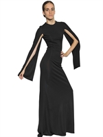 GIVENCHY - VISCOSE JERSEY LONG DRESS - BLACK