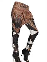 GIVENCHY - PRINTED SILK SATIN TROUSERS - MULTI