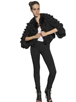GIVENCHY - TULLE AND SATIN ROSES JACKET - BLACK